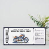 Motorrijlessen Cadeaubon Kaart (Staand voorkant)