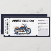 Motorrijlessen Cadeaubon Kaart (Voorkant / Achterkant)