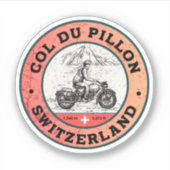 Motorrijtournee van Col du Pillon swiss-alps Sticker (Voorkant)