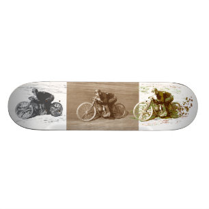 motorrijtuigenracen op houten bord skateboard