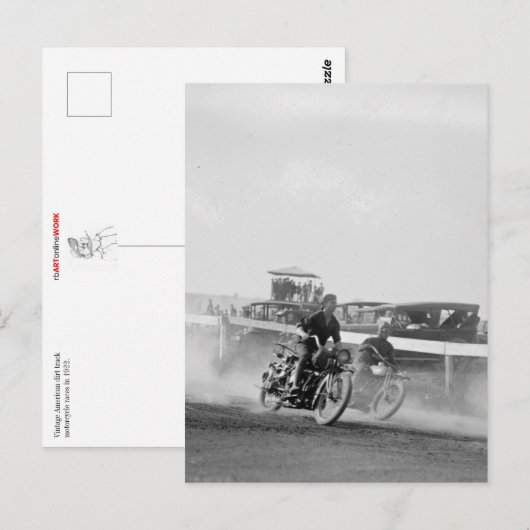  motorrijtuigenraces briefkaart (Voorkant / Achterkant)