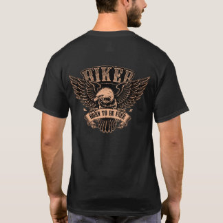 Motorrijwiel-adelaar, vrij geboren t-shirt