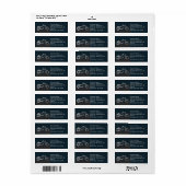 Motorrijwiel Black White Personal Business Etiket (Full Sheet)
