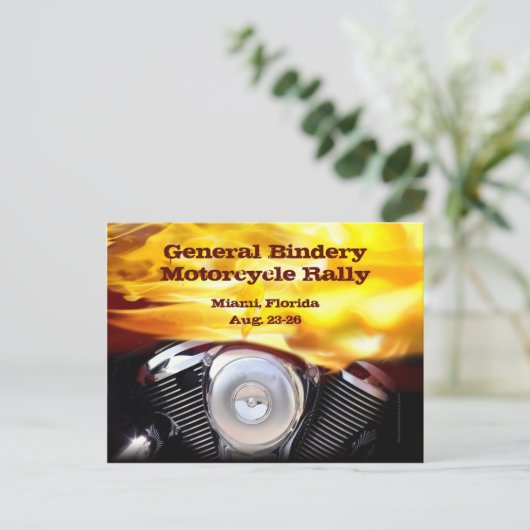 Motorrijwiel Briefkaart (Staand voorkant)