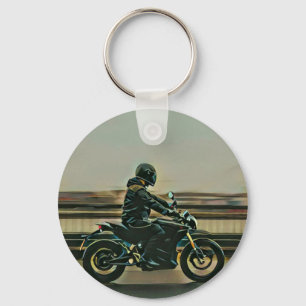 Motorrijwiel cadeau sleutelhanger