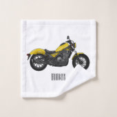 Motorrijwiel, cartoon bad handdoek (Wasdoekje)