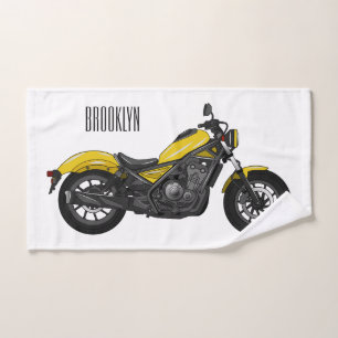 Motorrijwiel, cartoon bad handdoek