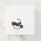 Motorrijwiel, cartoon bedankjes labels (In situ)