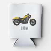 Motorrijwiel, cartoon blikjeskoeler (Voorkant)