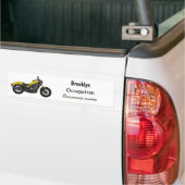 Motorrijwiel, cartoon bumpersticker (Op Truck)