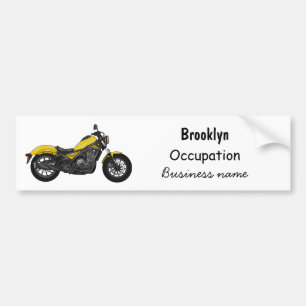 Motorrijwiel, cartoon bumpersticker