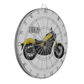 Motorrijwiel, cartoon dartbord (Voorkant Links)