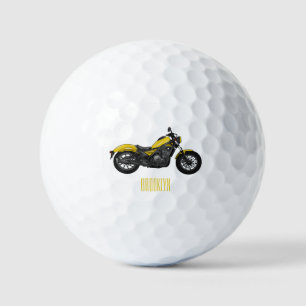 Motorrijwiel, cartoon golfballen