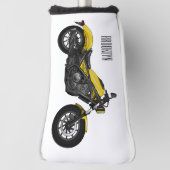 Motorrijwiel, cartoon golfheadcover (Draai 90)