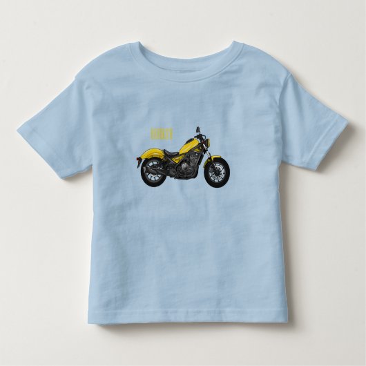 Motorrijwiel, cartoon kinder shirts (Voorkant)
