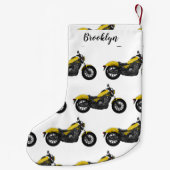 Motorrijwiel, cartoon kleine kerstsok (Achterkant)