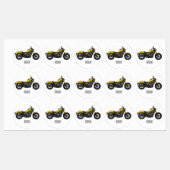 Motorrijwiel, cartoon labels (Vel)