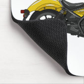 Motorrijwiel, cartoon muismat (Hoek)