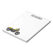 Motorrijwiel, cartoon notitieblok (Linkerzijde)