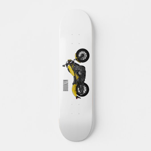 Motorrijwiel, cartoon persoonlijk skateboard (Voorkant)
