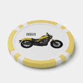 Motorrijwiel, cartoon poker chips (Enkel)