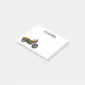 Motorrijwiel, cartoon post-it® notes (Schuin)