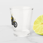 Motorrijwiel, cartoon shot glas (Rechts)