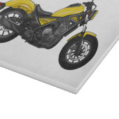 Motorrijwiel, cartoon snijplank (Hoek)