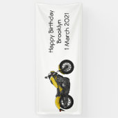 Motorrijwiel, cartoon spandoek (Verticaal)