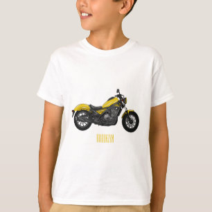 Motorrijwiel, cartoon t-shirt