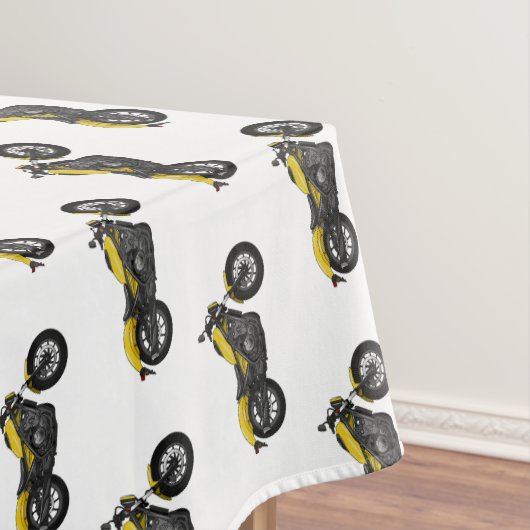 Motorrijwiel, cartoon tafelkleed (Voorbeeld)