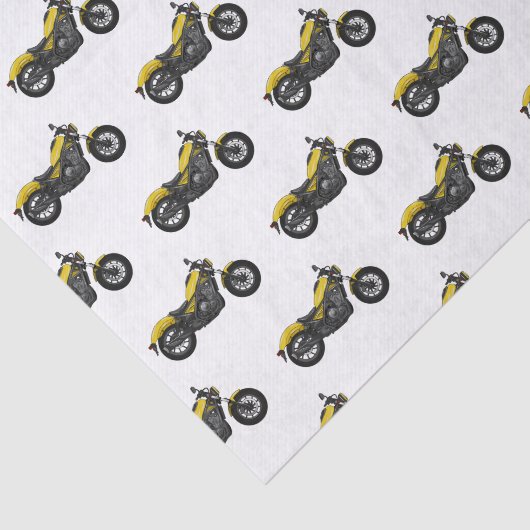 Motorrijwiel, cartoon tissuepapier (Detail)