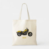 Motorrijwiel, cartoon tote bag (Achterkant)