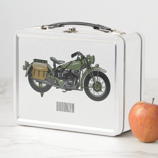 Motorrijwiel cartoon van militaire kruiser (In situ)