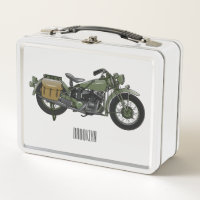 Motorrijwiel cartoon van militaire kruiser