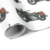 Motorrijwiel cartoon van militaire kruiser cadeaupapier (Rol Hoek)