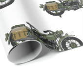 Motorrijwiel cartoon van militaire kruiser cadeaupapier (Rol Hoek)