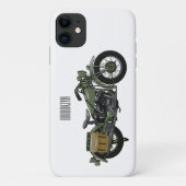 Motorrijwiel cartoon van militaire kruiser Case-Mate iPhone case (Achterkant)