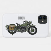 Motorrijwiel cartoon van militaire kruiser Case-Mate iPhone case (Achterkant (horizontaal))