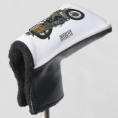 Motorrijwiel cartoon van militaire kruiser golfheadcover (3/4 voorkant)
