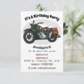 Motorrijwiel cartoon van militaire kruiser kaart (Staand voorkant)