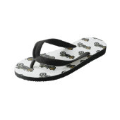 Motorrijwiel cartoon van militaire kruiser kinder teenslippers (Schuin)