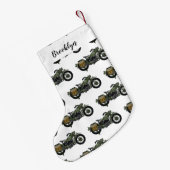 Motorrijwiel cartoon van militaire kruiser kleine kerstsok (Achterkant (Hangend))