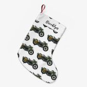 Motorrijwiel cartoon van militaire kruiser kleine kerstsok (Voorkant (Hangend))