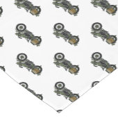 Motorrijwiel cartoon van militaire kruiser korte tafelloper (Hoek)