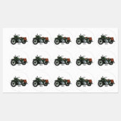 Motorrijwiel cartoon van militaire kruiser labels (Vel)