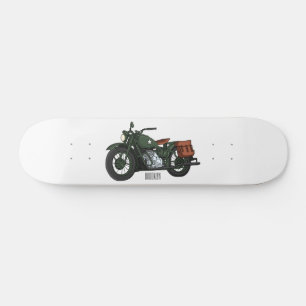 Motorrijwiel cartoon van militaire kruiser persoonlijk skateboard