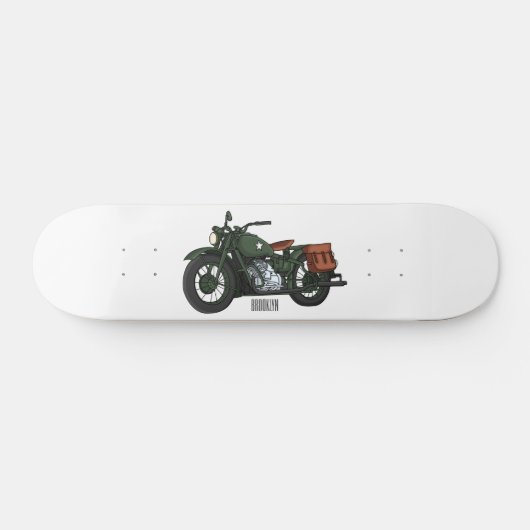 Motorrijwiel cartoon van militaire kruiser persoonlijk skateboard (Horizontaal)