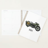 Motorrijwiel cartoon van militaire kruiser planner (Display)