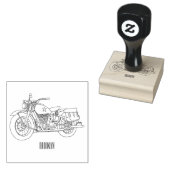 Motorrijwiel cartoon van militaire kruiser rubberstempel (Gestempeld)